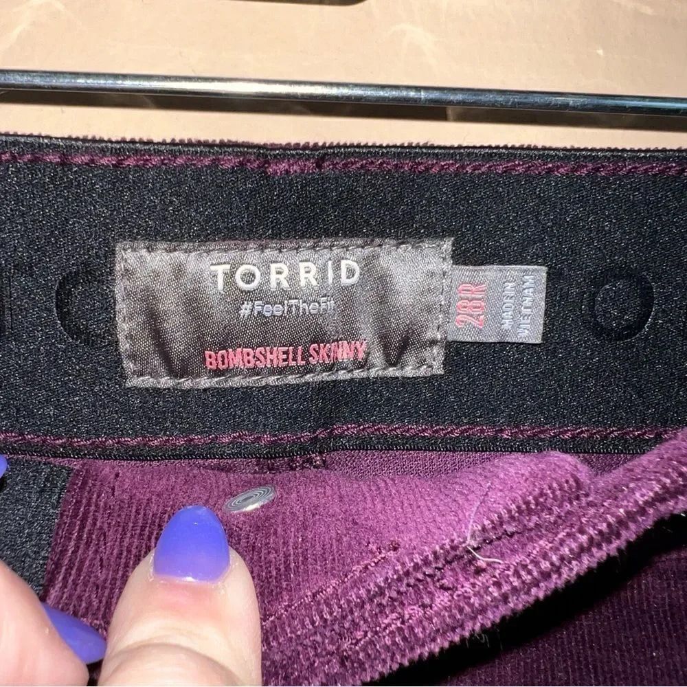 Torrid Women's High Rise Jeans in Deep Purple - Picture 6 of 12